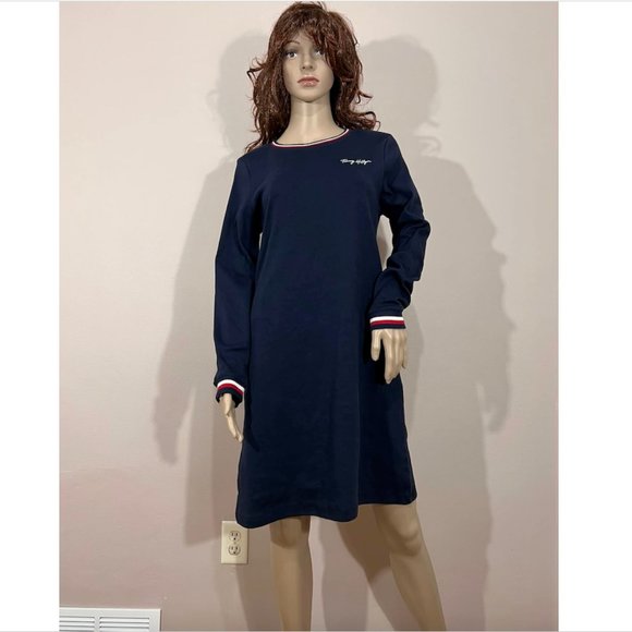 Tommy Hilfiger Long Sleeve Essential T-Shirt Dress For Women Size - M - Picture 1 of 4